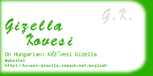 gizella kovesi business card